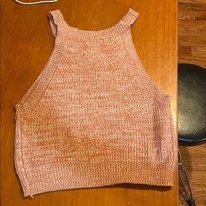 Pink sweater tank top